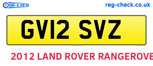 GV12SVZ are the vehicle registration plates.