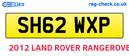 SH62WXP are the vehicle registration plates.