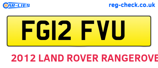 FG12FVU are the vehicle registration plates.