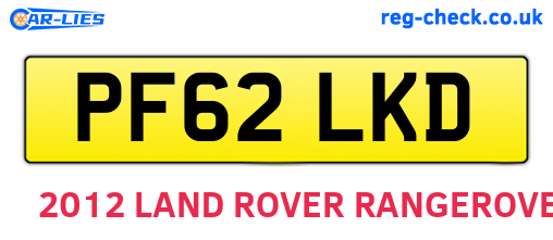 PF62LKD are the vehicle registration plates.