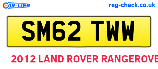 SM62TWW are the vehicle registration plates.