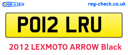 PO12LRU are the vehicle registration plates.