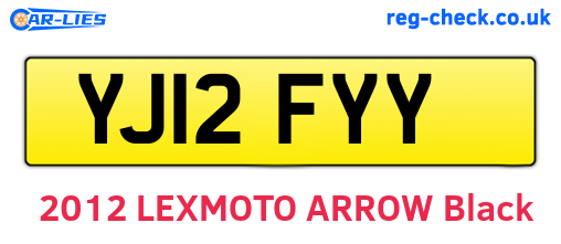 YJ12FYY are the vehicle registration plates.