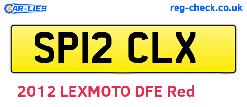 SP12CLX are the vehicle registration plates.