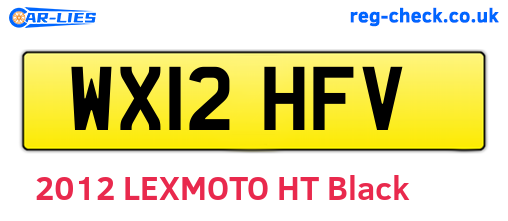 WX12HFV are the vehicle registration plates.