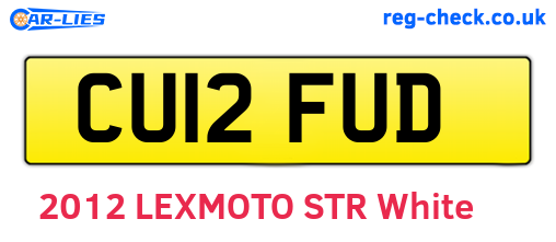 CU12FUD are the vehicle registration plates.