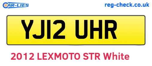 YJ12UHR are the vehicle registration plates.