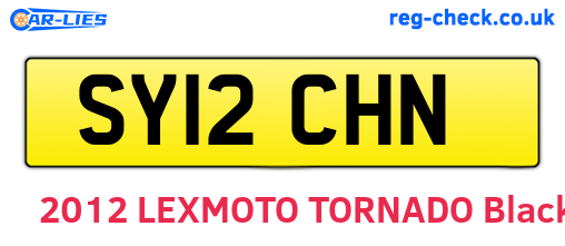 SY12CHN are the vehicle registration plates.