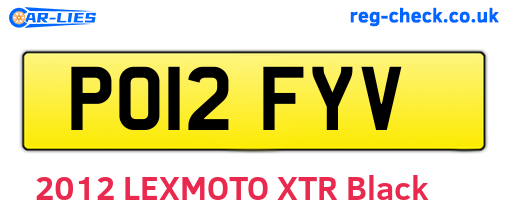 PO12FYV are the vehicle registration plates.