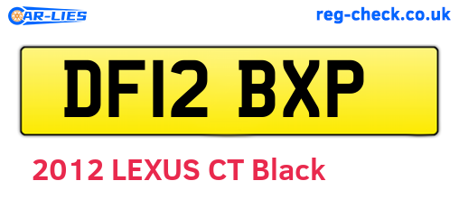 DF12BXP are the vehicle registration plates.