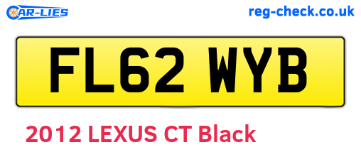 FL62WYB are the vehicle registration plates.