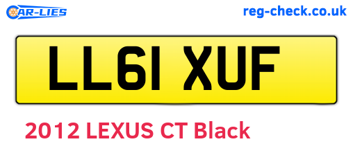 LL61XUF are the vehicle registration plates.