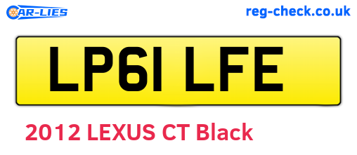 LP61LFE are the vehicle registration plates.