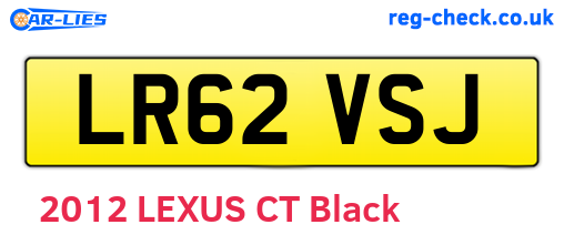 LR62VSJ are the vehicle registration plates.
