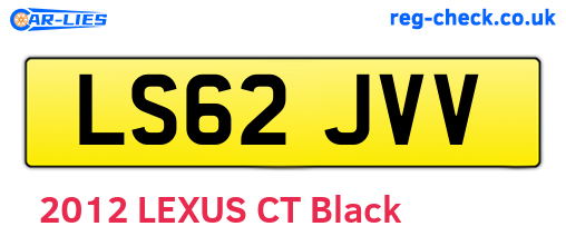 LS62JVV are the vehicle registration plates.