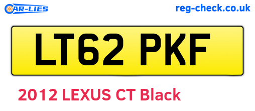 LT62PKF are the vehicle registration plates.