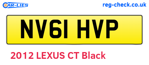 NV61HVP are the vehicle registration plates.