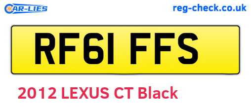 RF61FFS are the vehicle registration plates.