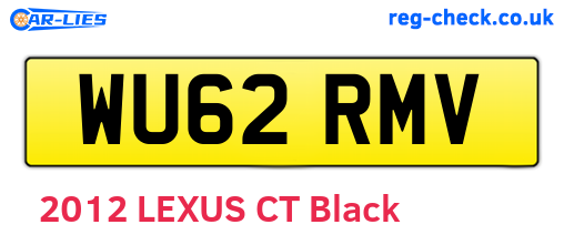 WU62RMV are the vehicle registration plates.
