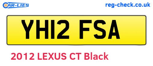 YH12FSA are the vehicle registration plates.