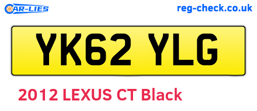 YK62YLG are the vehicle registration plates.