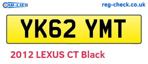 YK62YMT are the vehicle registration plates.