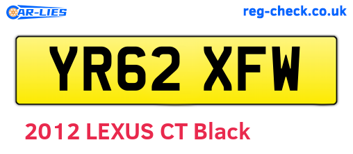 YR62XFW are the vehicle registration plates.