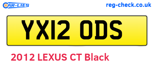 YX12ODS are the vehicle registration plates.