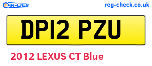 DP12PZU are the vehicle registration plates.