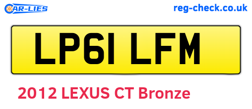 LP61LFM are the vehicle registration plates.