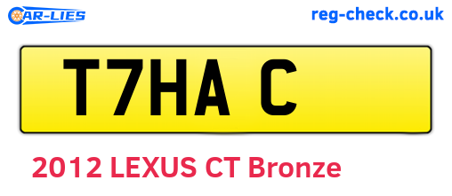 T7HAC are the vehicle registration plates.