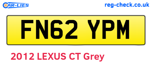 FN62YPM are the vehicle registration plates.