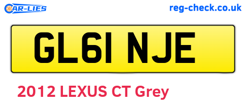 GL61NJE are the vehicle registration plates.