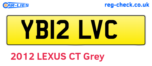YB12LVC are the vehicle registration plates.