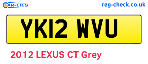 YK12WVU are the vehicle registration plates.
