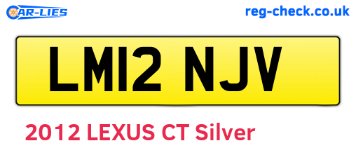 LM12NJV are the vehicle registration plates.