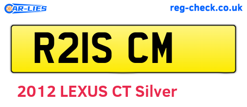 R21SCM are the vehicle registration plates.