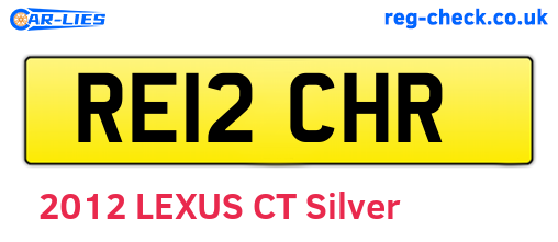 RE12CHR are the vehicle registration plates.
