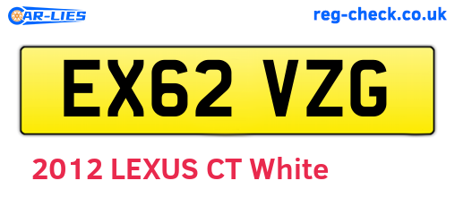 EX62VZG are the vehicle registration plates.