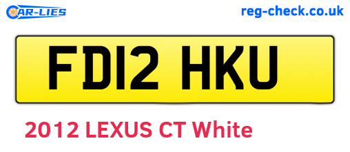 FD12HKU are the vehicle registration plates.