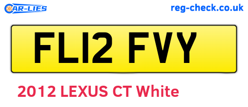 FL12FVY are the vehicle registration plates.