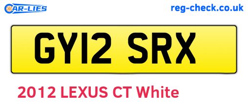 GY12SRX are the vehicle registration plates.