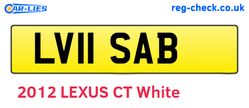 LV11SAB are the vehicle registration plates.
