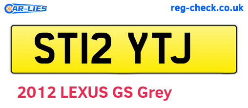 ST12YTJ are the vehicle registration plates.