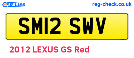 SM12SWV are the vehicle registration plates.