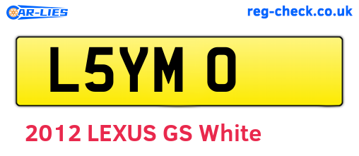 L5YMO are the vehicle registration plates.