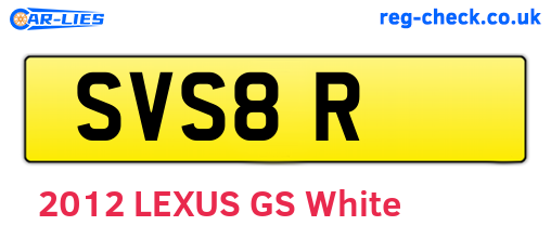 SVS8R are the vehicle registration plates.