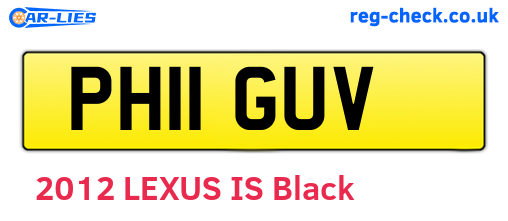 PH11GUV are the vehicle registration plates.