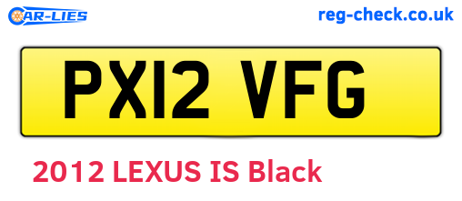 PX12VFG are the vehicle registration plates.