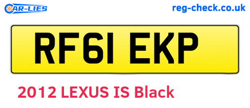 RF61EKP are the vehicle registration plates.